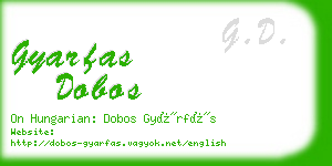 gyarfas dobos business card